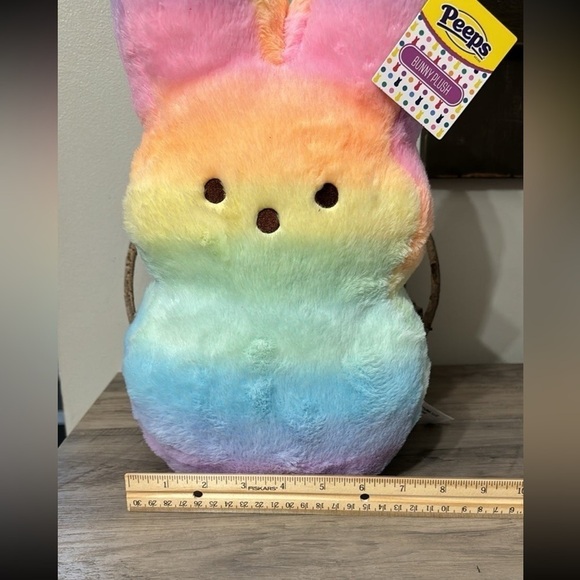 NWT PEEPS ANIMAL ADVENTURE 16 INCH RAINBOW PLUSH BUNNY PEEP - Picture 10 of 11